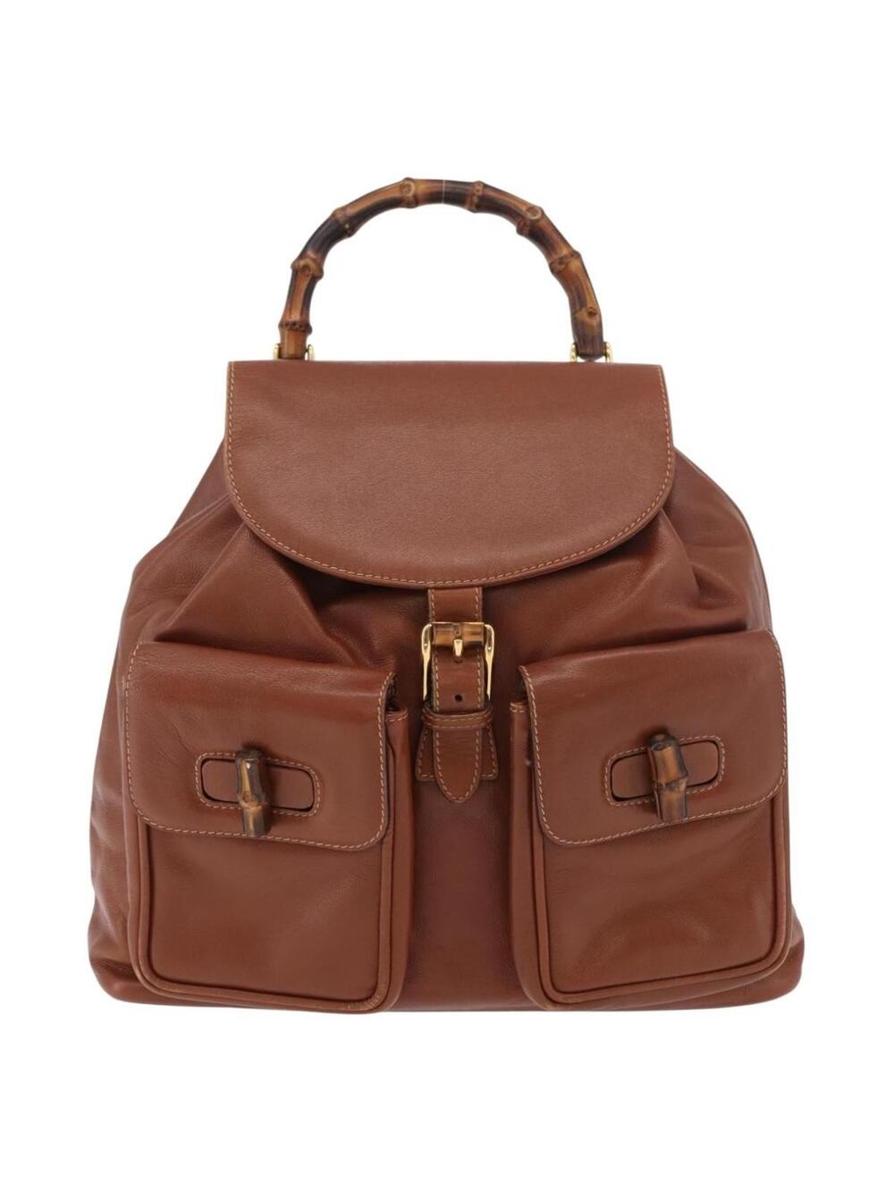 Gucci Vintage Bamboo Backpack Leather #326421G66B